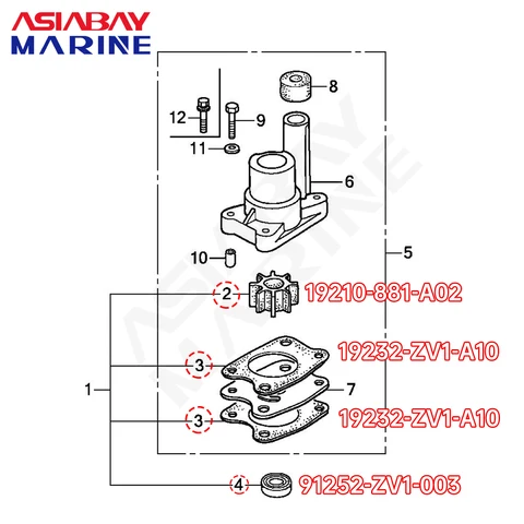 honda bf5a parts diagram