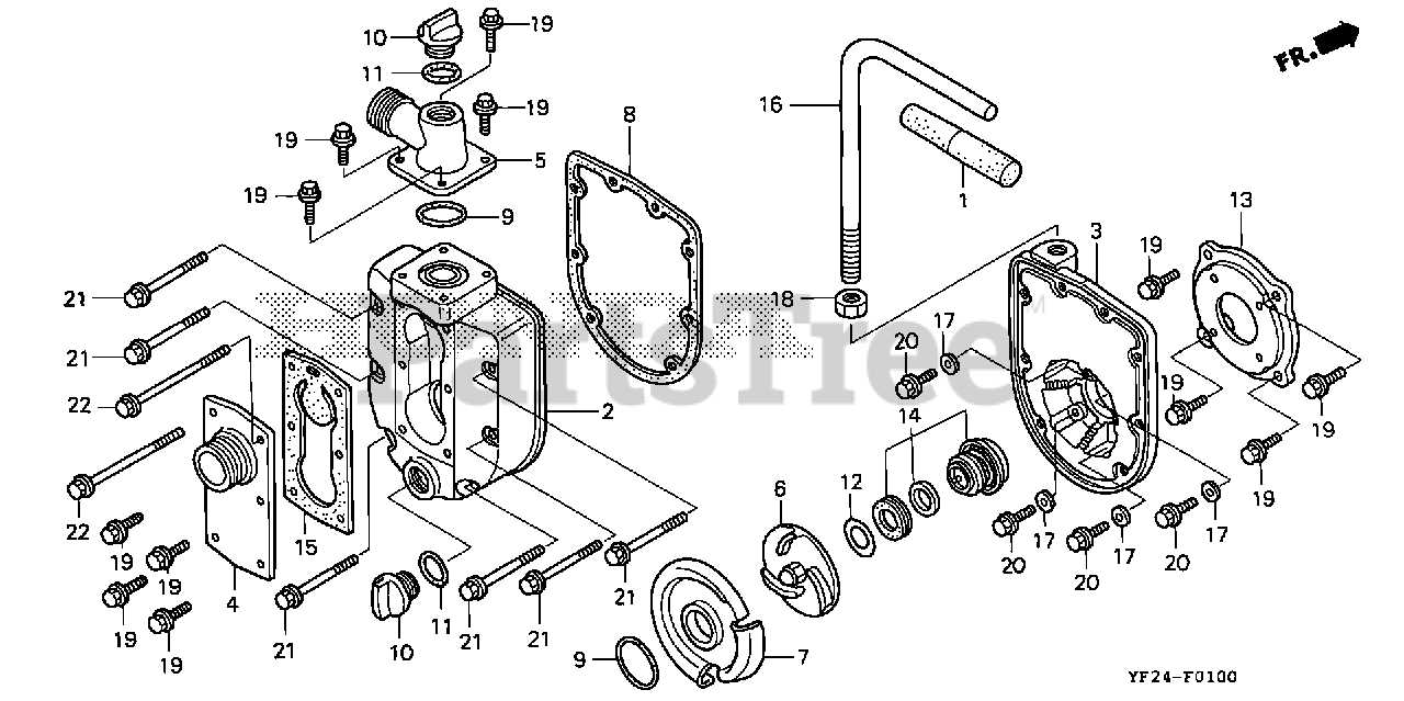 honda gx160 water pump parts diagram