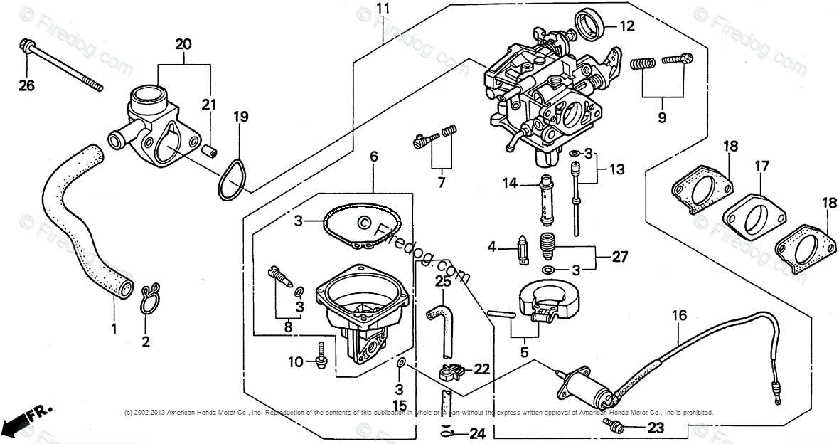 honda gxv620 parts diagram