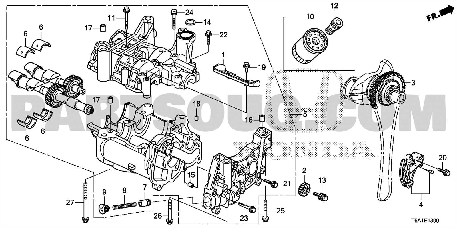 honda odyssey engine parts diagram