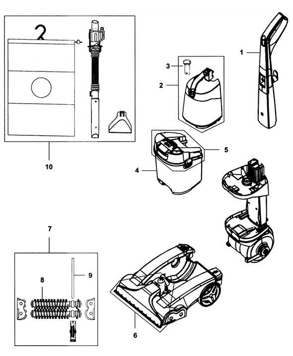 hoover carpet cleaner parts diagram