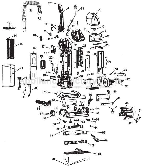 hoover fh51200 parts diagram