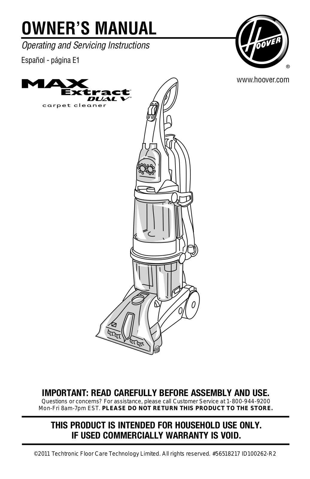 hoover max extract parts diagram