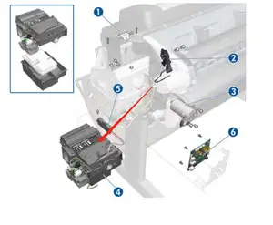 hp designjet 800 parts diagram