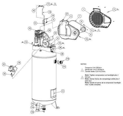 husky 30 gallon air compressor parts diagram