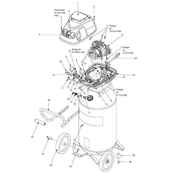 husky air compressor parts diagram