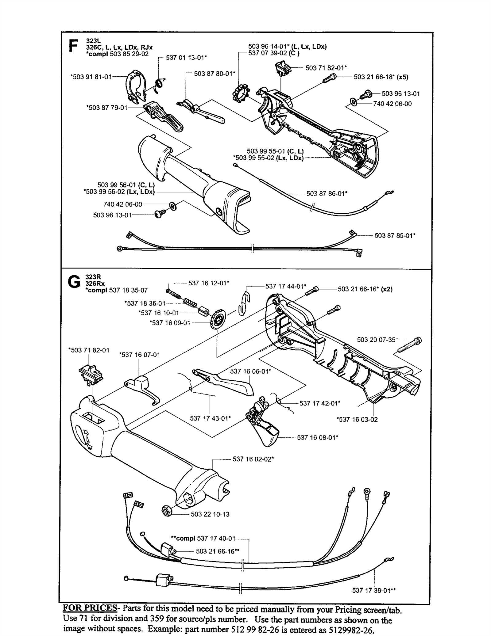 husqvarna 123l parts diagram