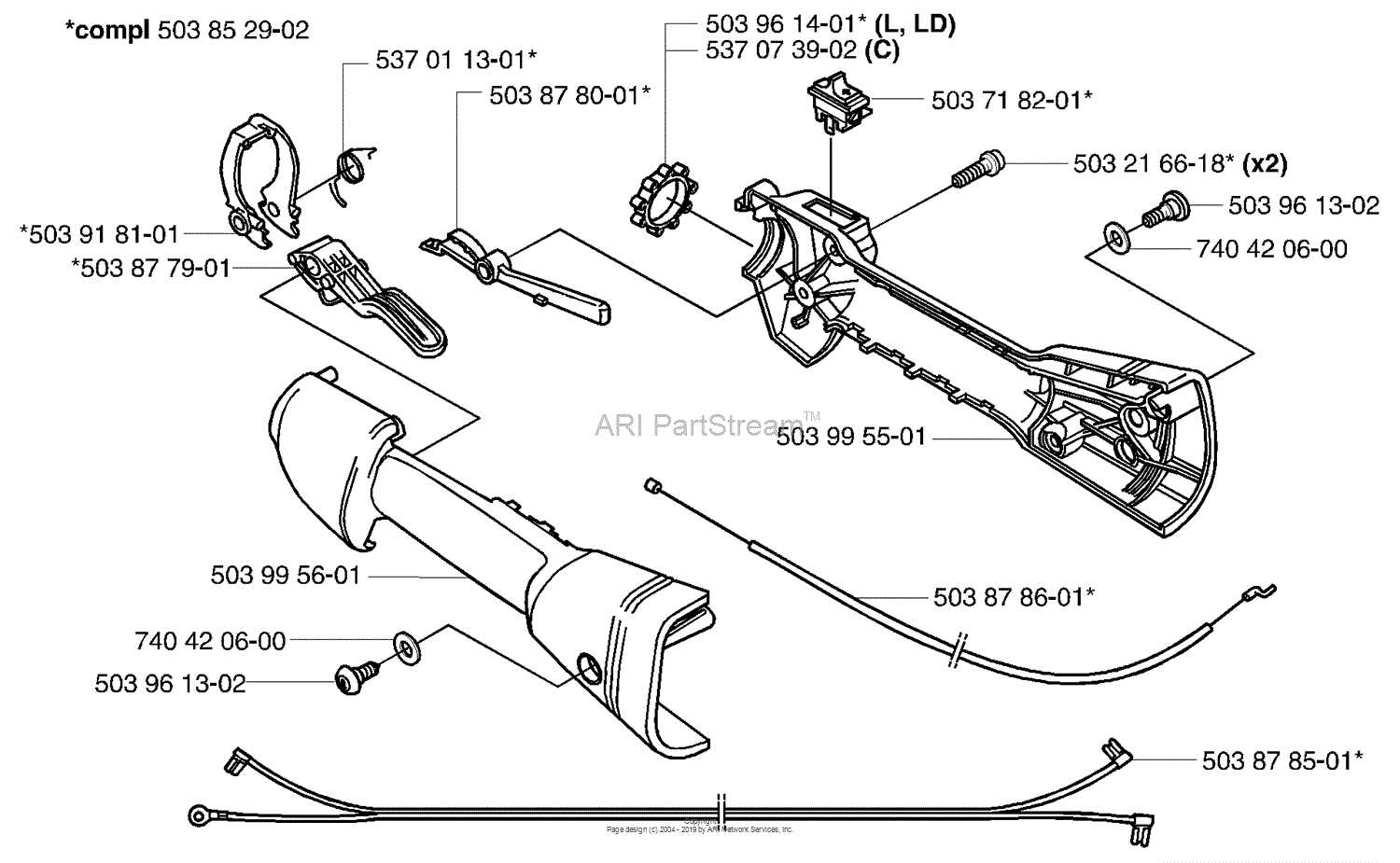 husqvarna 123l parts diagram