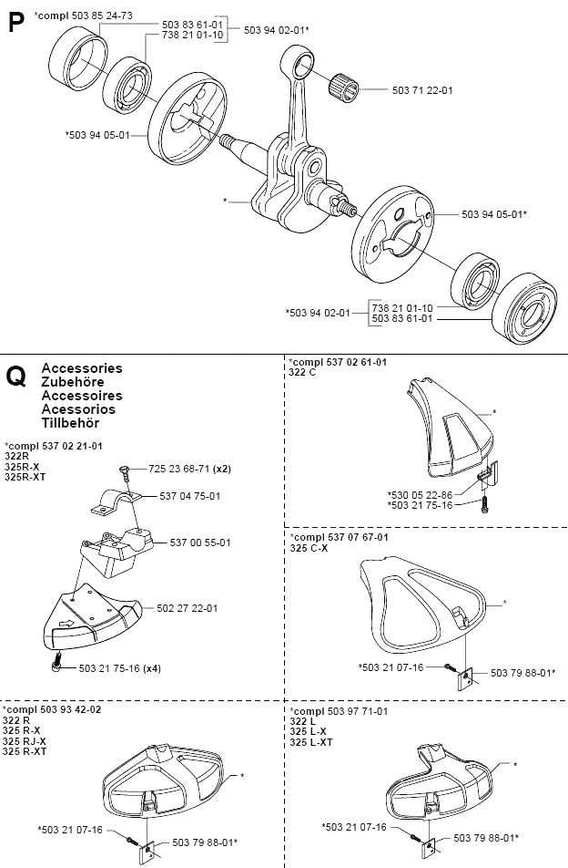 husqvarna 322c parts diagram