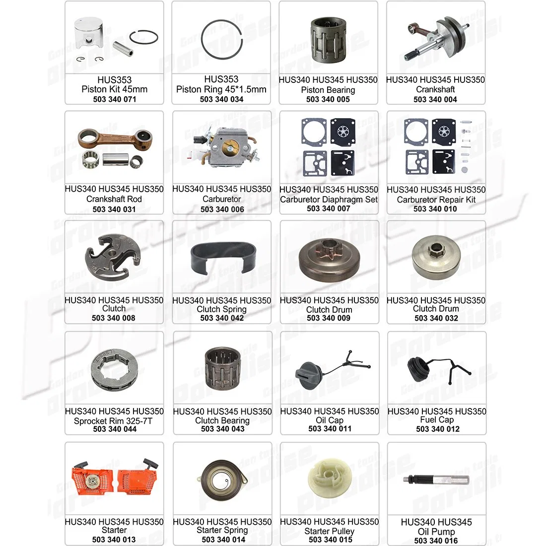 husqvarna 340 parts diagram