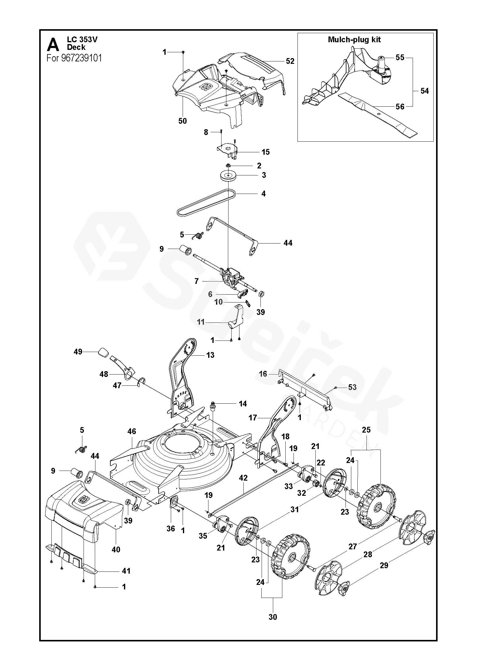 husqvarna 353 parts diagram