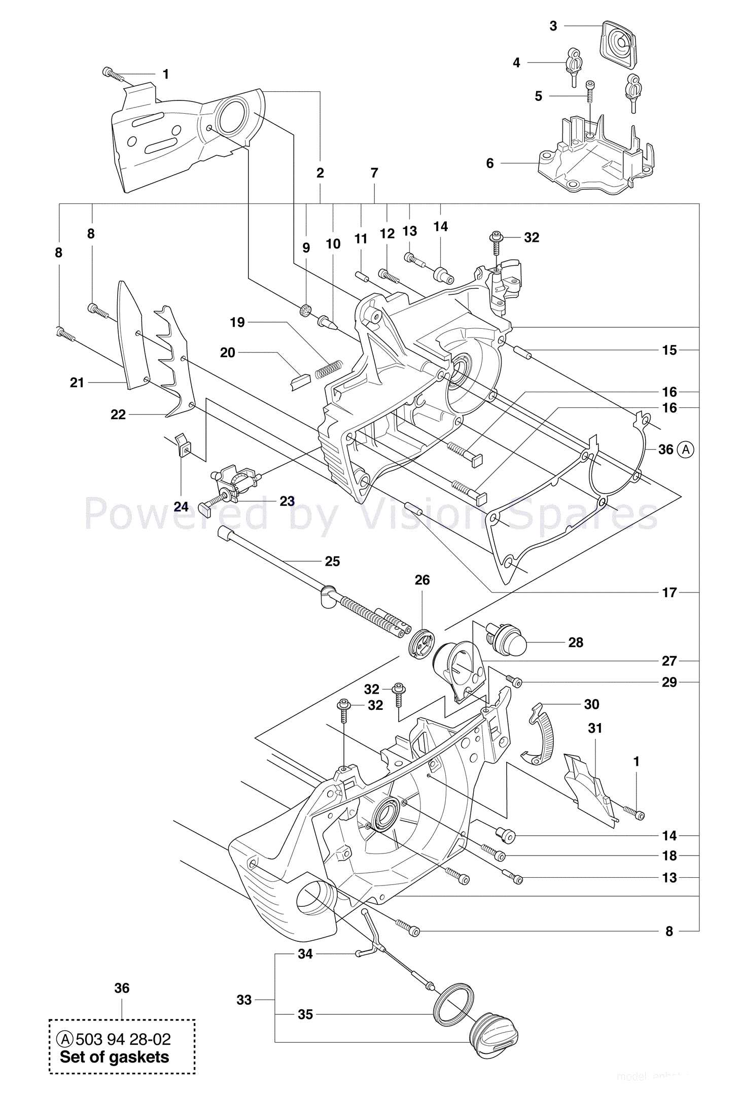 husqvarna 353 parts diagram