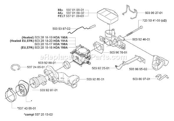 husqvarna 359 chainsaw parts diagram