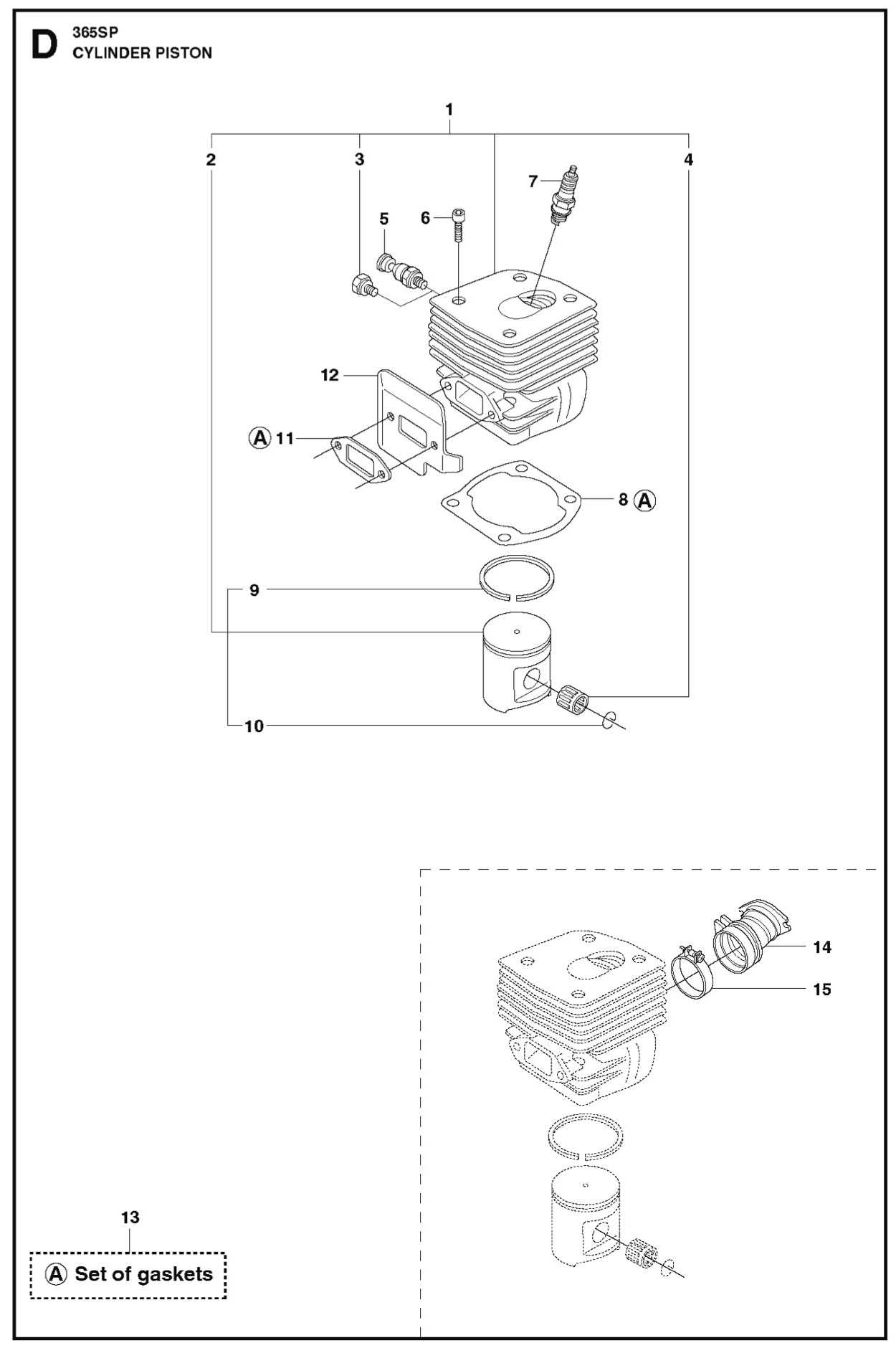 husqvarna 365 parts diagram