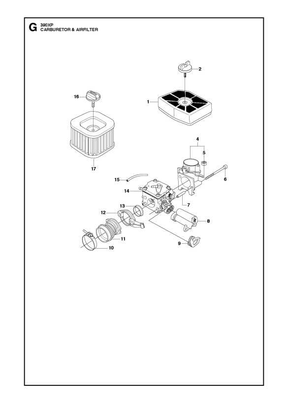 husqvarna 390xp parts diagram