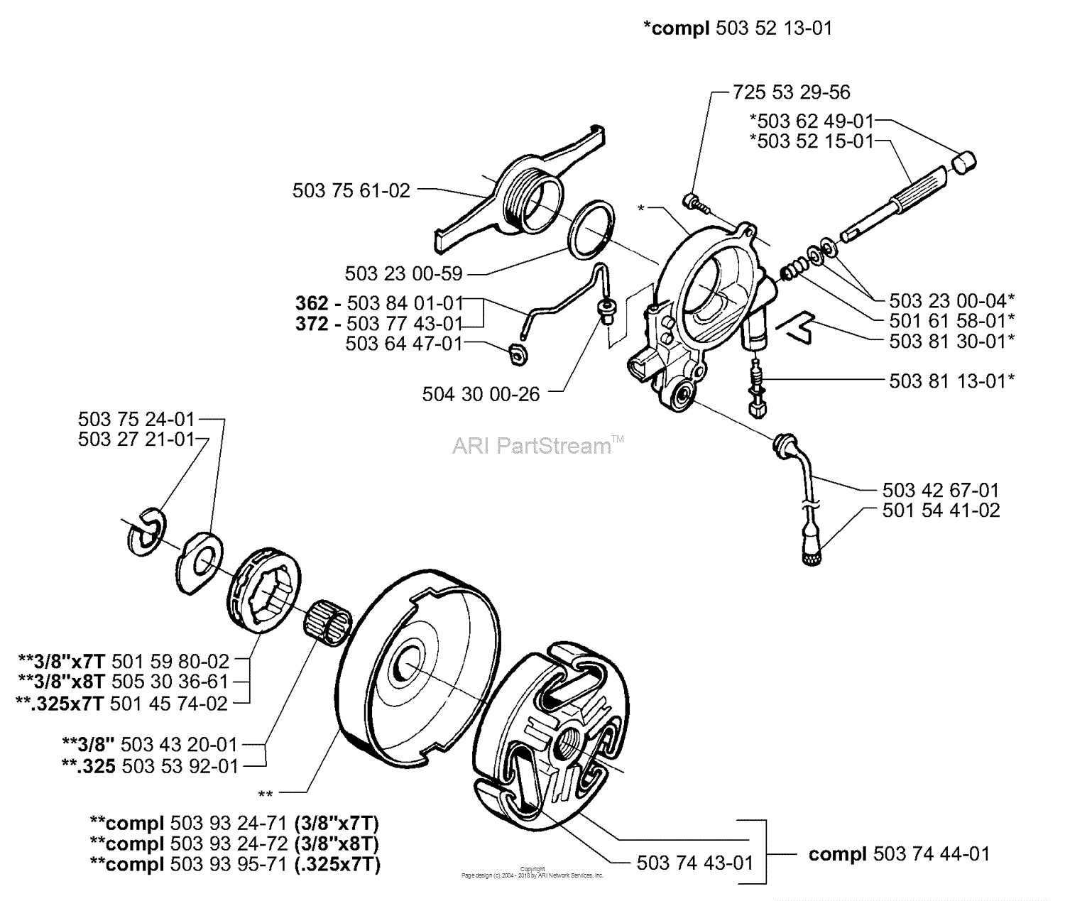 husqvarna 390xp parts diagram