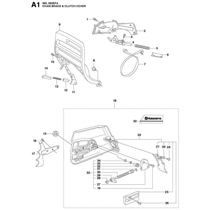 husqvarna 390xp parts diagram