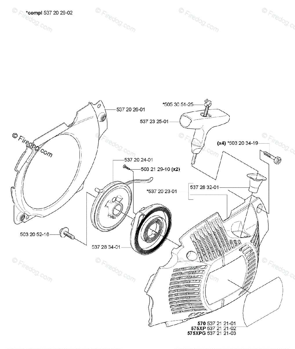 husqvarna 455 chainsaw parts diagram