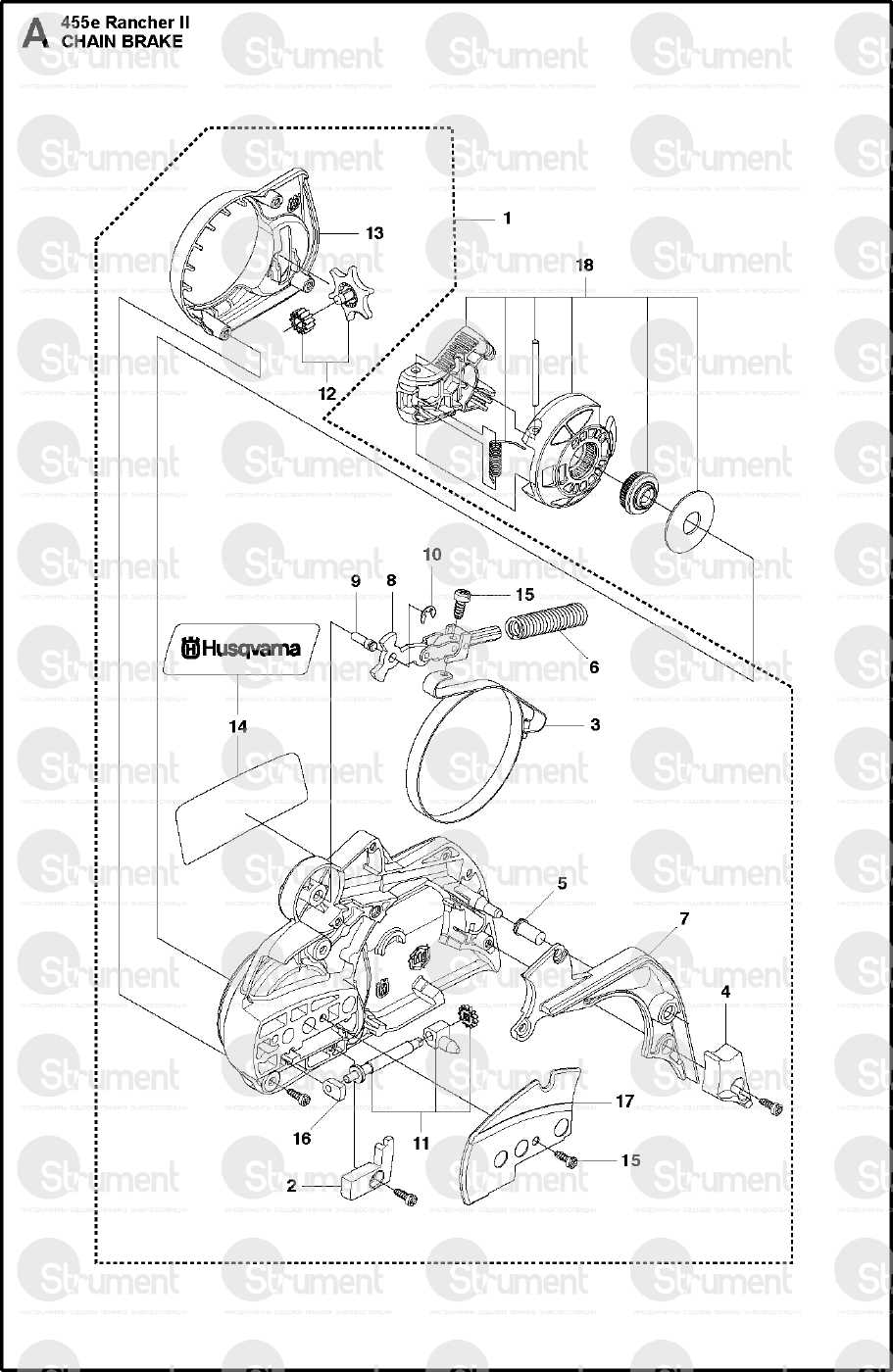 husqvarna 460 rancher chainsaw parts diagram