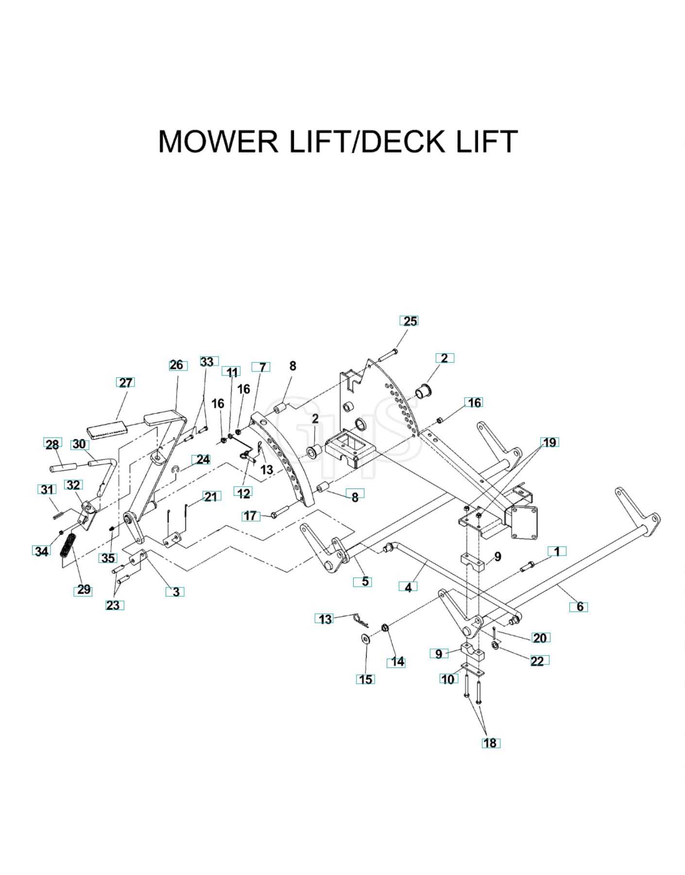 husqvarna mower deck parts diagram