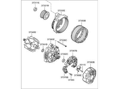 hyundai generator parts diagram