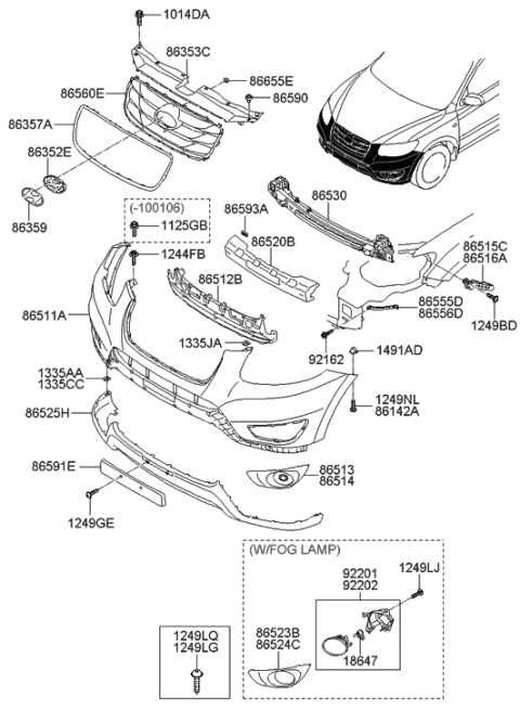 hyundai santa fe parts diagram