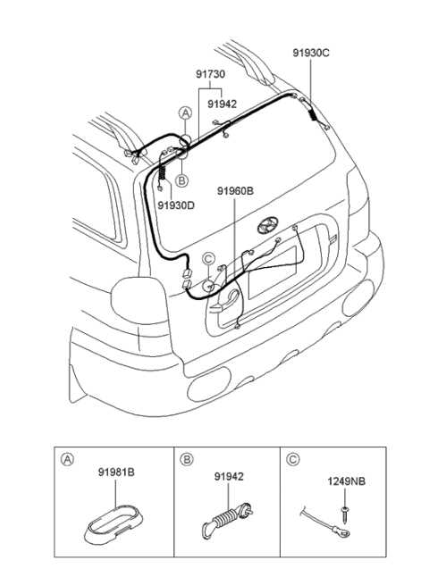 hyundai santa fe parts diagram