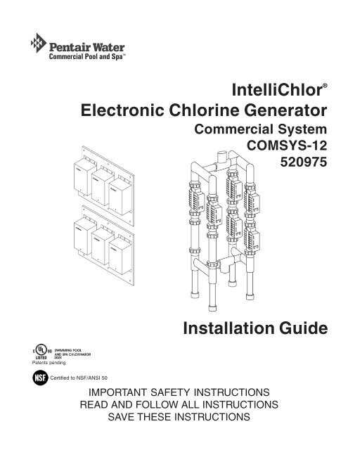 intellichlor parts diagram