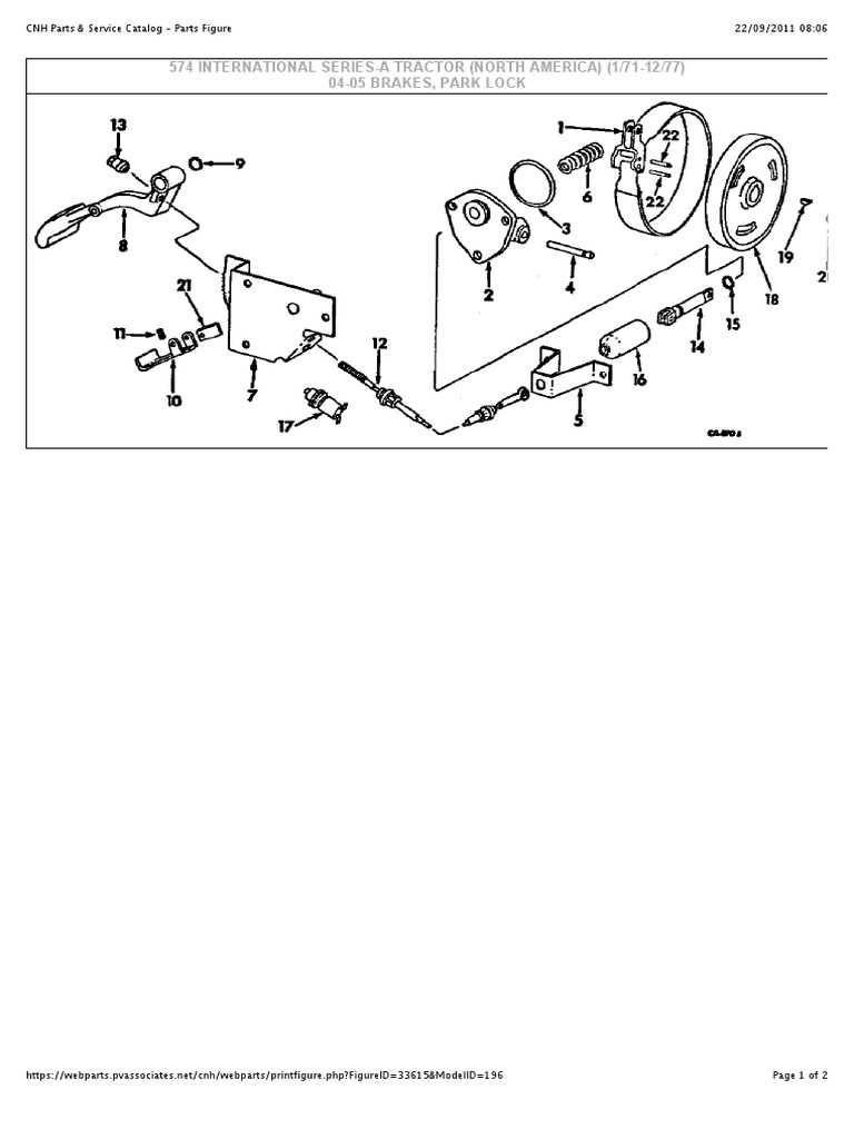 international 574 tractor parts diagram