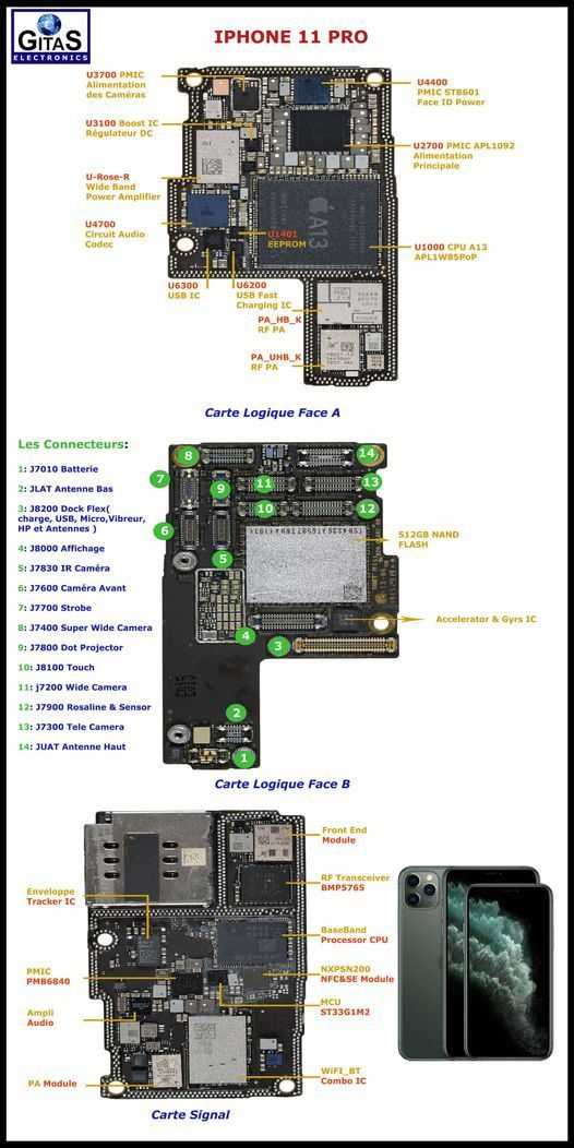 iphone 11 pro parts diagram