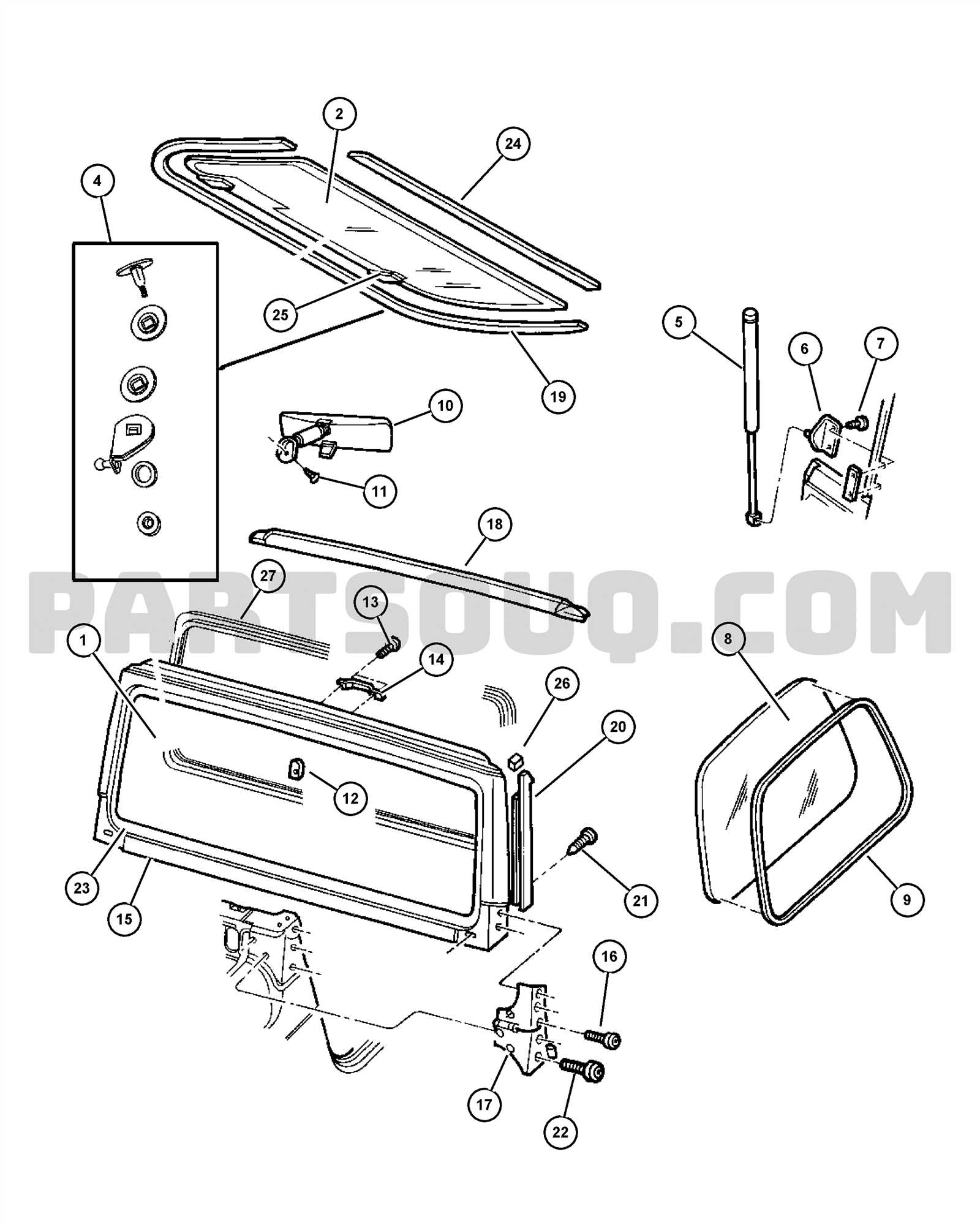 jeep tj parts diagram