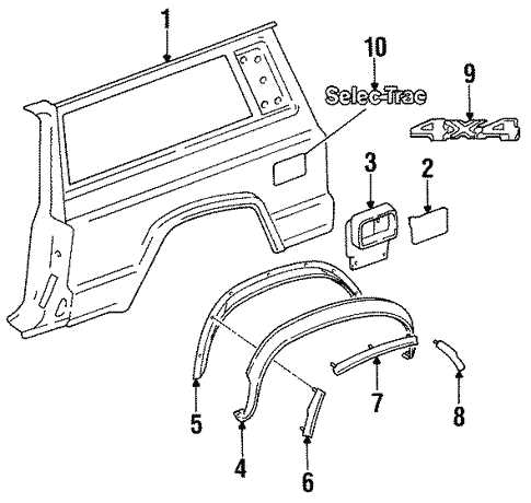 jeep xj parts diagram