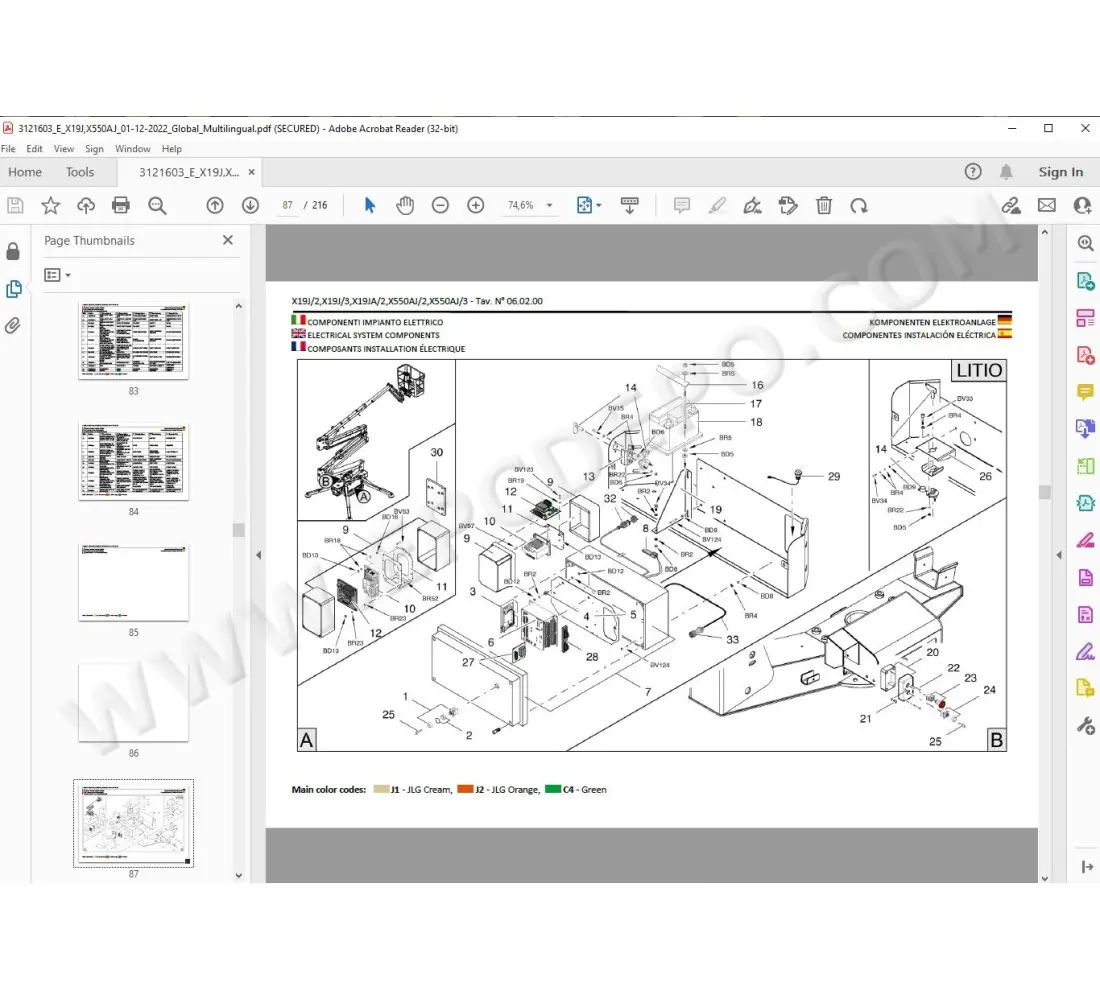 jlg parts diagram