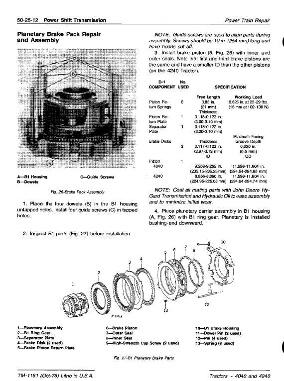 john deere 4240 parts diagram