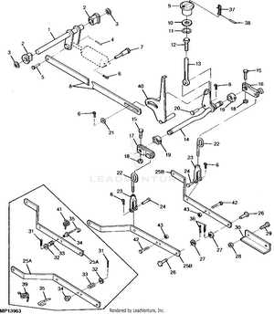 john deere 425 steering parts diagram