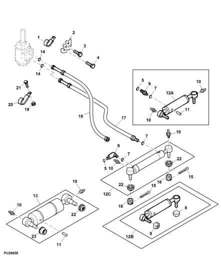 john deere 425 steering parts diagram