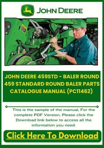 john deere 458 round baler parts diagram