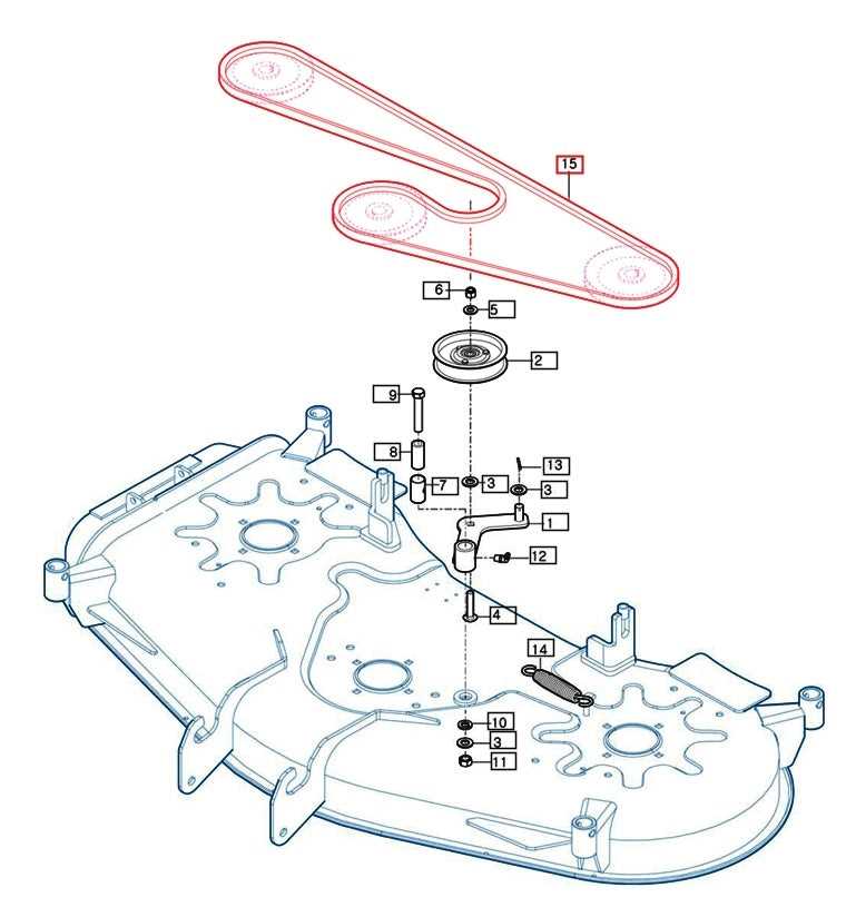 john deere 48 edge mower deck parts diagram