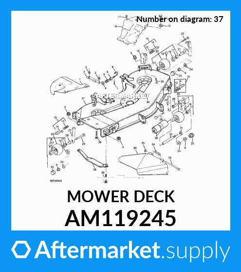 john deere 48 inch mower deck parts diagram