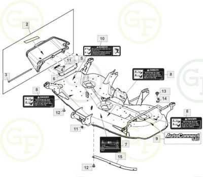 john deere 54 inch mower deck parts diagram