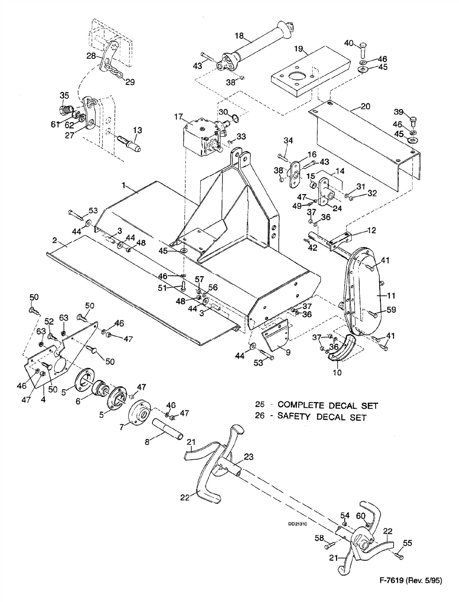 john deere 59 inch snowblower parts diagram