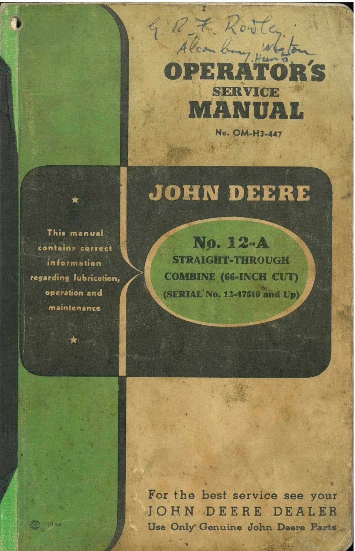 john deere 6600 combine parts diagram