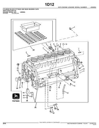 john deere 9600 combine parts diagram