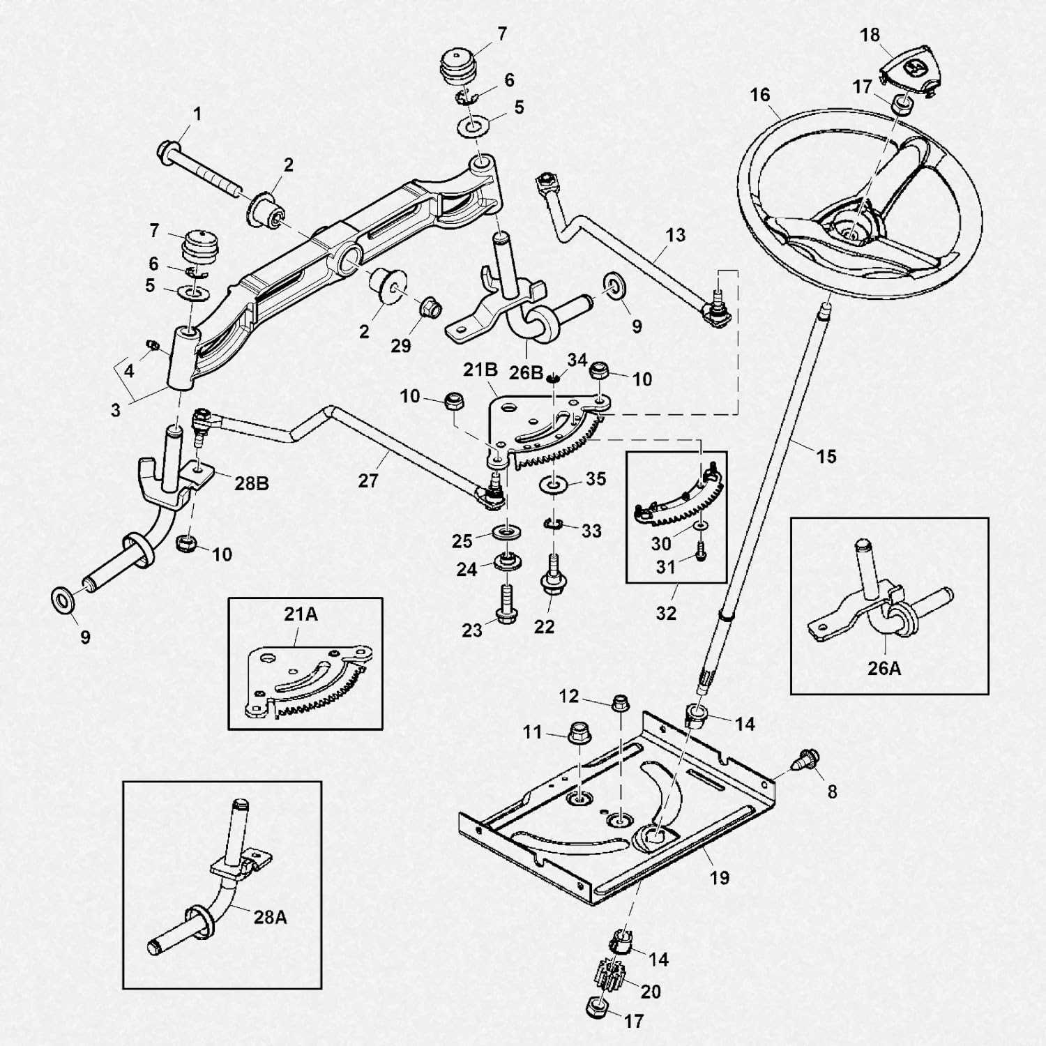 john deere d130 steering parts diagram