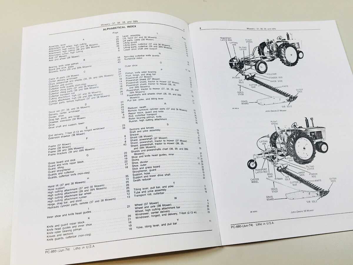 john deere sickle mower parts diagram