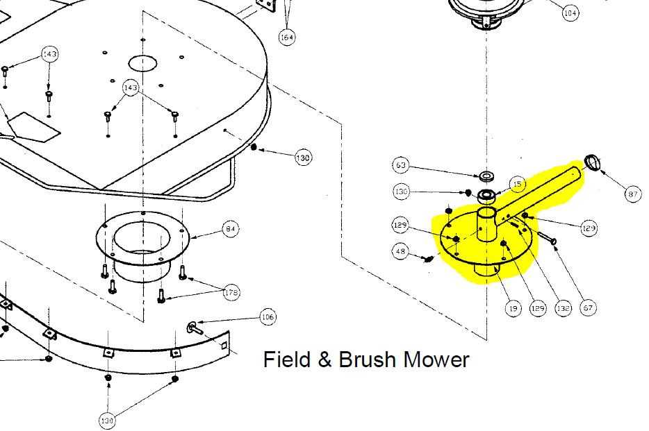 john deere x300 deck parts diagram