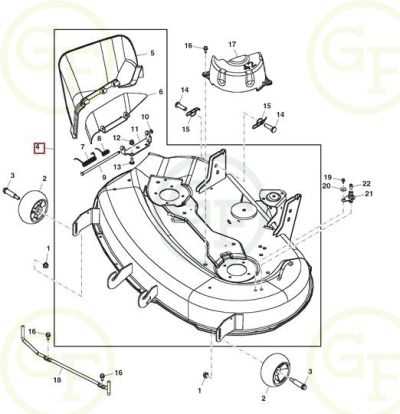 john deere x300 deck parts diagram