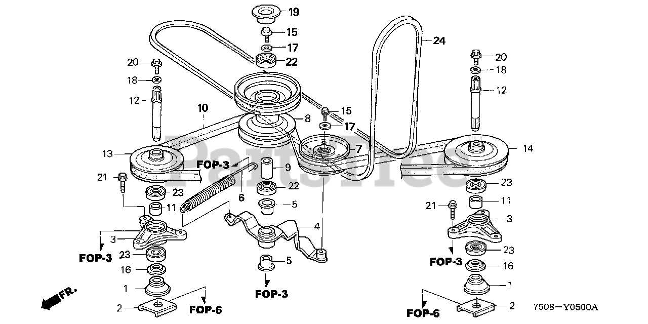 john deere x324 mower deck parts diagram