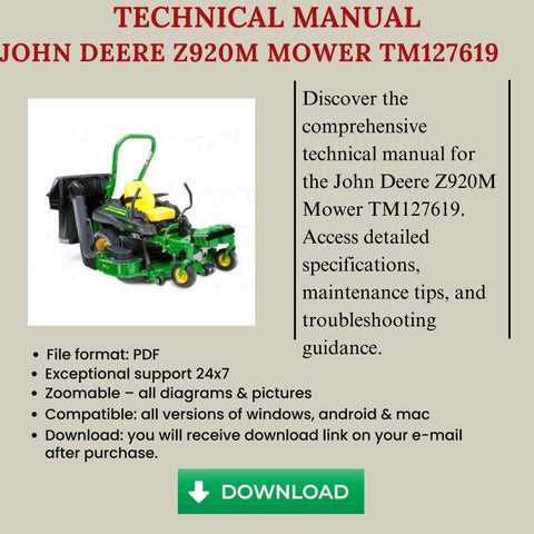 john deere z920m parts diagram