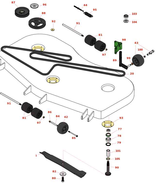 john deere z950a parts diagram